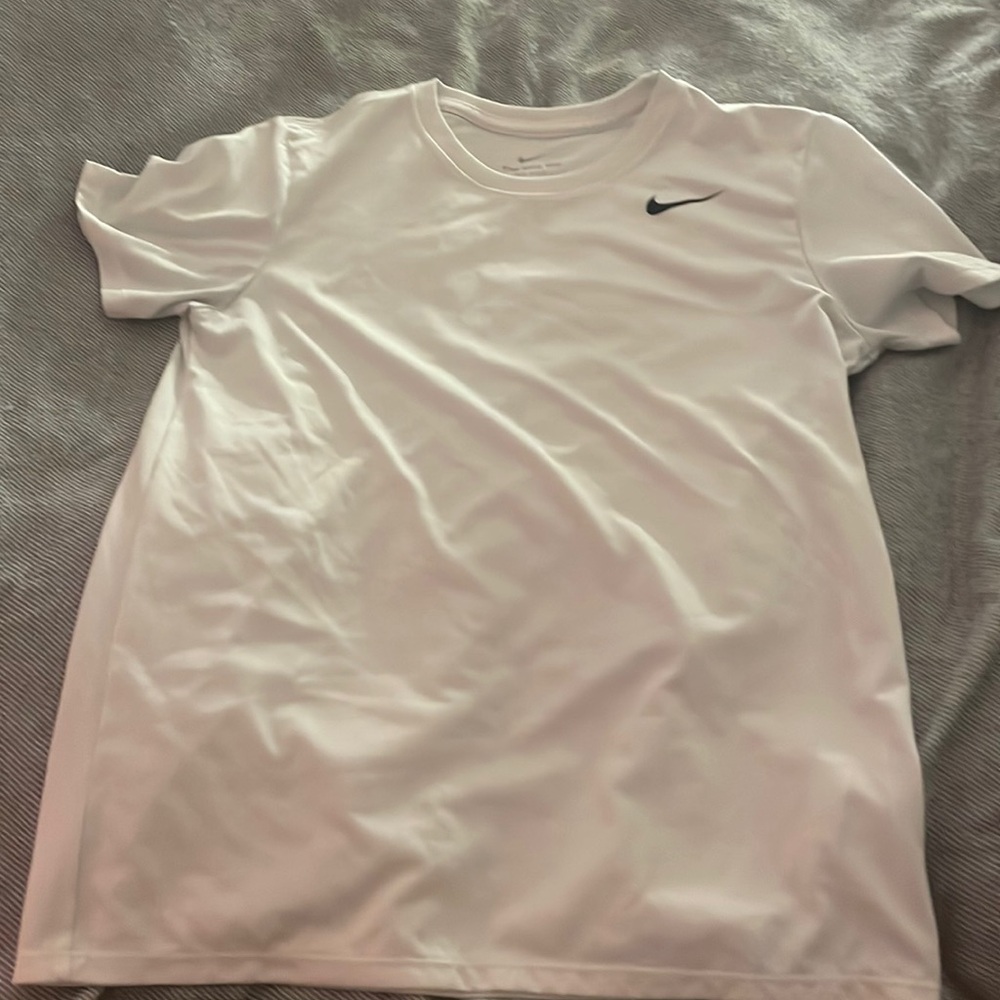plain white nike dri-fit top